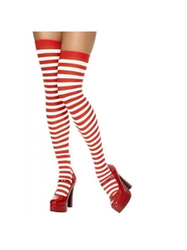 cat in the hat dr suess Over knee stockings - Red/White Stripes  Dancewear Australia