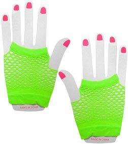 Short Fishnet Gloves - Lime  Dancewear Australia