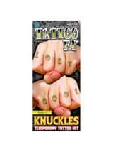 Phrases and Words - Knuckle Tattoo