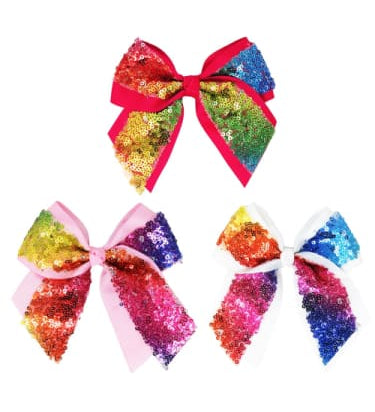 Rainbow Sequin Bow  Dancewear Australia