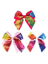 Rainbow Sequin Bow