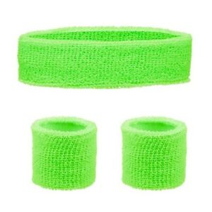 neon 80s retro costume, sweatband, borat