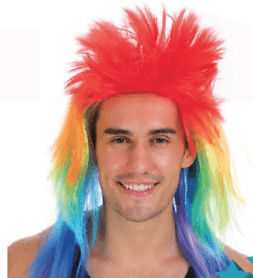 Spiky Punk Rock Rainbow Wig