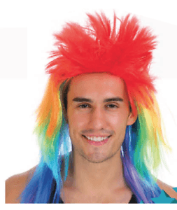 Spiky Punk Rock Rainbow Wig