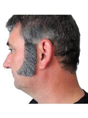 Sideburns Thick Curved period vintage Abraham lincoln Rhett Butler colonial victorian edwardian 1800s bridgerton professional human facial hair lace-backed application