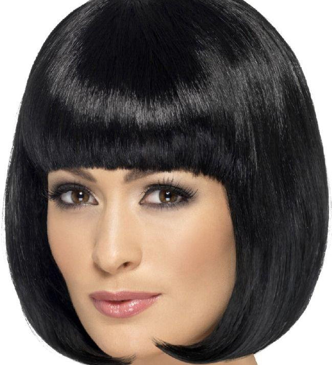 Short Black Bob with Fringe