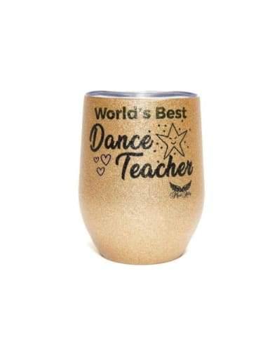 Stemless Glitter Mug - Worlds Best Dance Teacher  Dancewear Australia