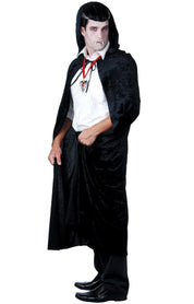 Velvet Black Cape with Hood, halloween costume shop melbourne australia, dracula vampire