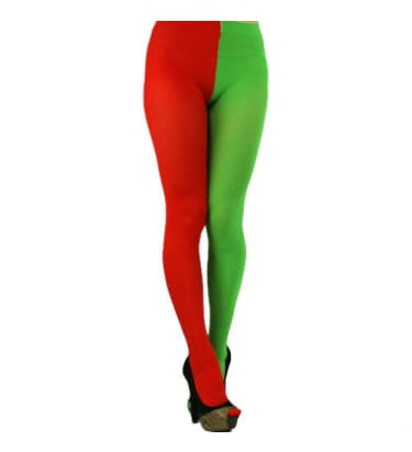 Tights - Red & Green Elf  Dancewear Australia