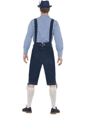 Traditional Deluxe Rutger Bavarian Costume, Blue, with Lederhosen & Shirt. Perfect for Oktoberfest or Beer Festivals. 