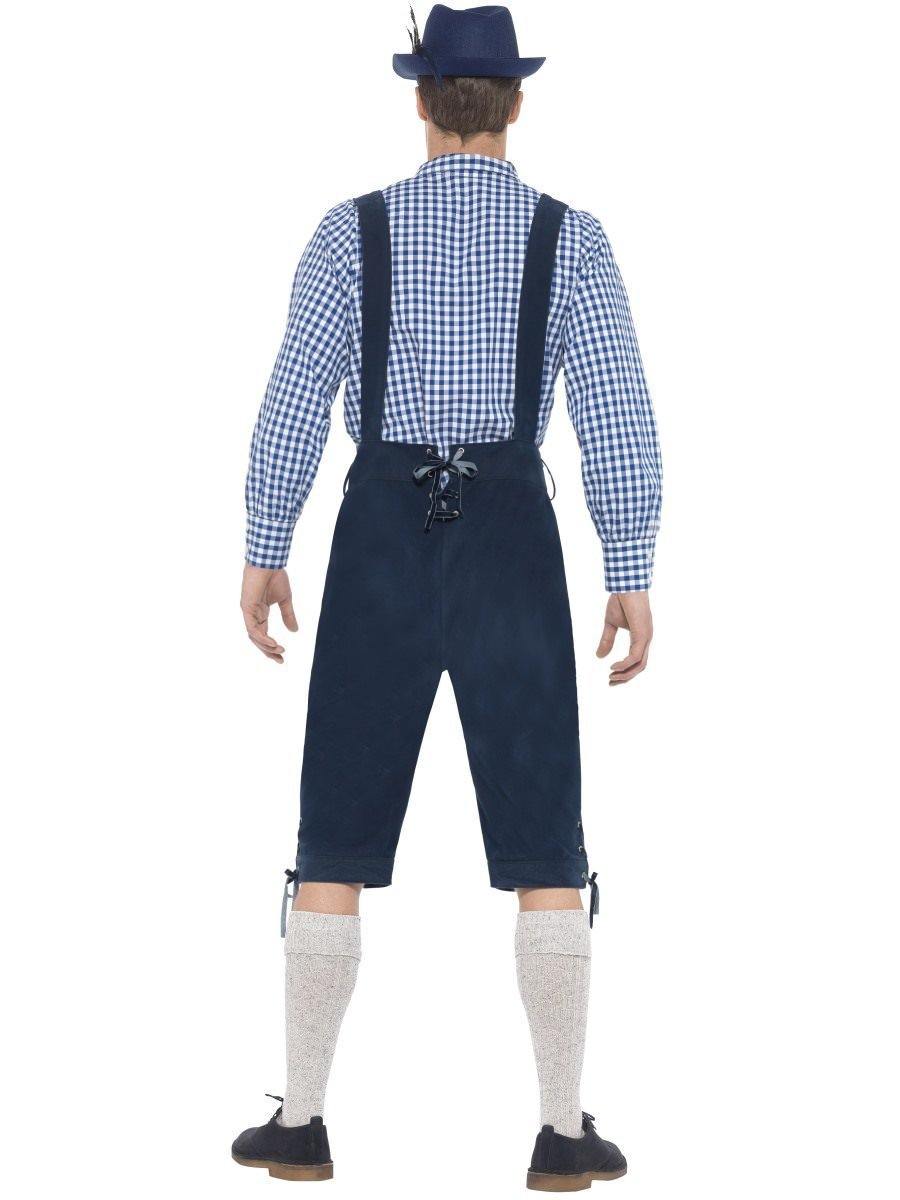 Traditional Deluxe Rutger Bavarian Costume, Blue, with Lederhosen & Shirt. Perfect for Oktoberfest or Beer Festivals. 