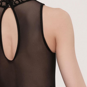 black high neck leotard