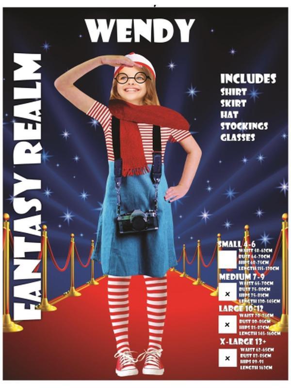 wheres wally girls costume, bookweek halloween fancy dress costume set