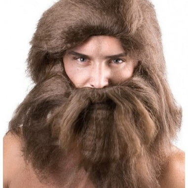 Caveman Wig & Beard adult costume