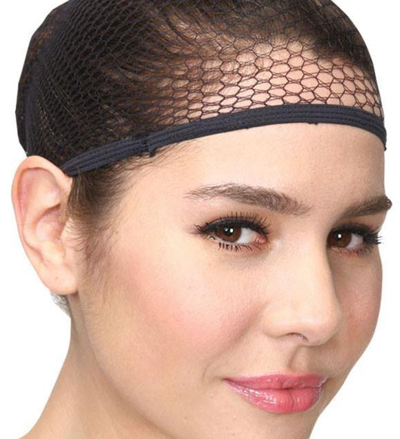 black fishnet wig cap for fancy dress partys and costume wigs