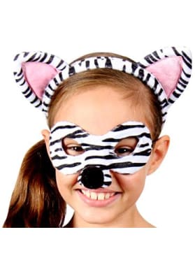 Zebra Mask & headband  Dancewear Australia